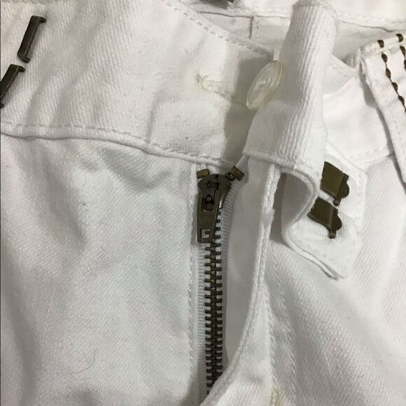 Tex By Max Azria White Low Rise Bohemian Style Flare Leg Jeans Size 27 - Picture 5 of 12